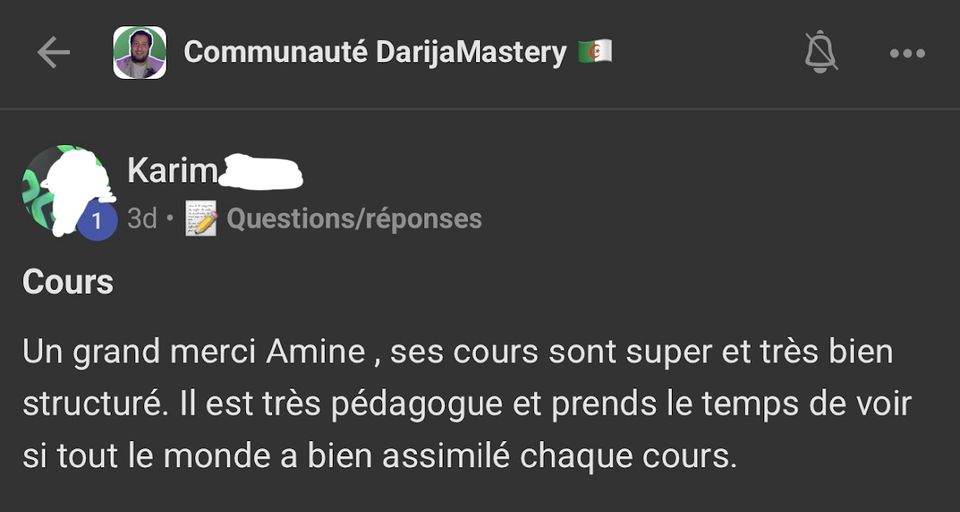 Avis de Karim