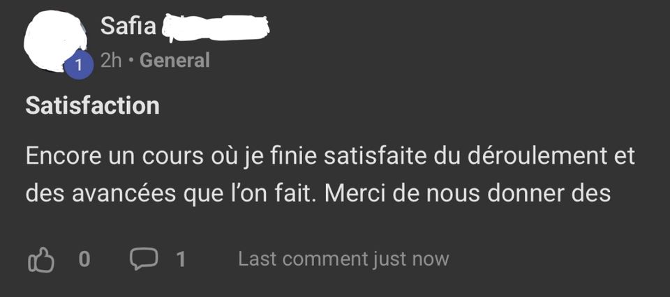 Avis de Safia